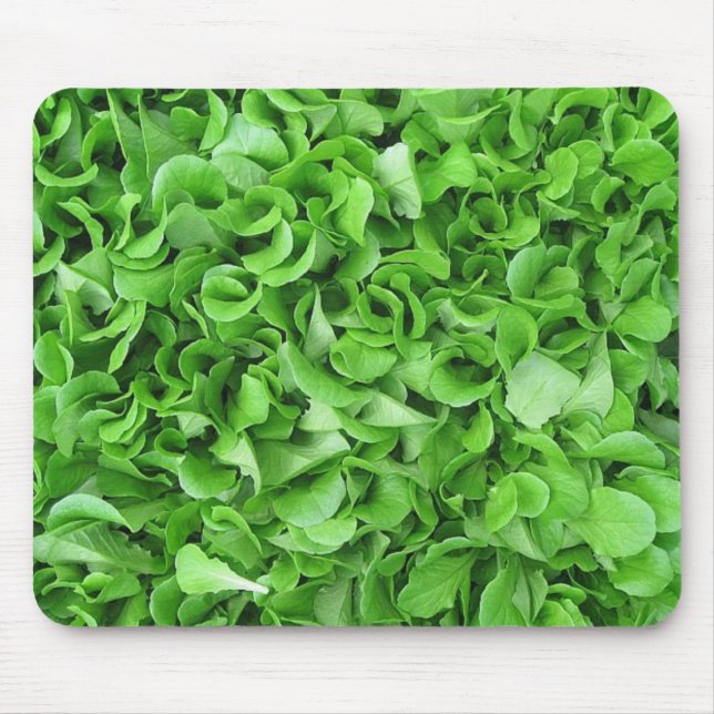 Green lettuce mouspad mouse mat (Front)