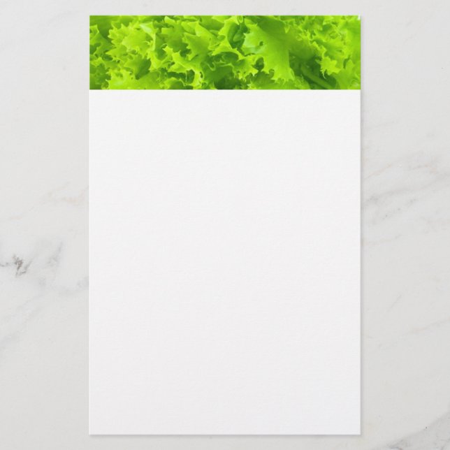 Green lettuce stationery (Front)