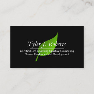 Green Life Coach Spiritual Counseling Guidance Business Card