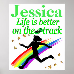 GREEN LIFE IS BETTER ON THE TRACK CUSTOM POSTER