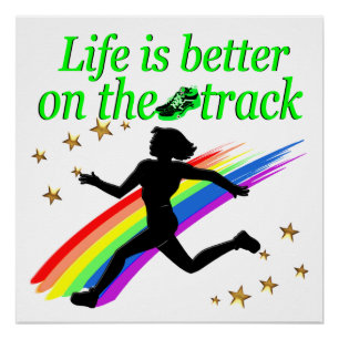 GREEN LIFE IS BETTER ON THE TRACK DESIGN POSTER