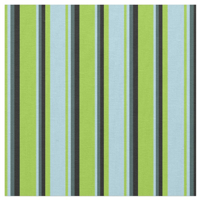 Green, Light Blue, Dark Slate Grey, and Black Fabric (Close Up)
