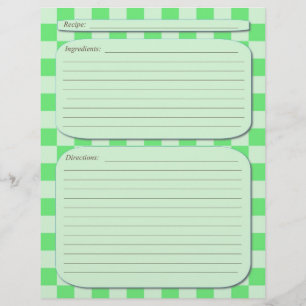 Green light chequered recipe page