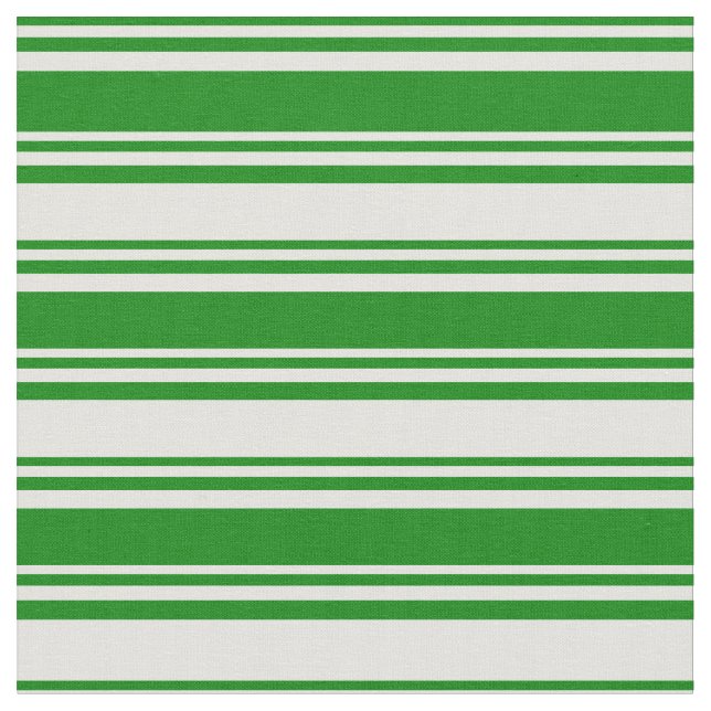 Green & Light Cyan Coloured Lines Pattern Fabric (Close Up)