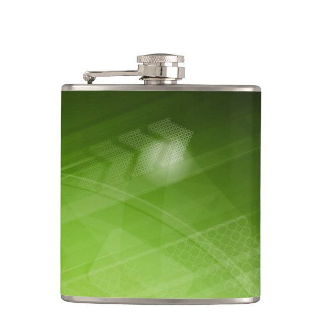 Green light design in hi-tech style hip flask (Front)