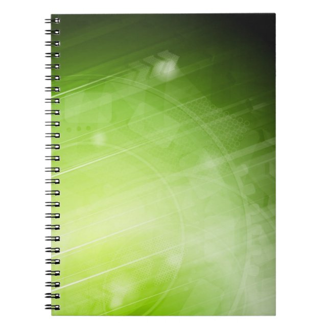 Green light design in hi-tech style notebook (Front)