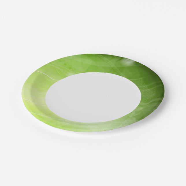 Green light design in hi-tech style paper plate (Angled)