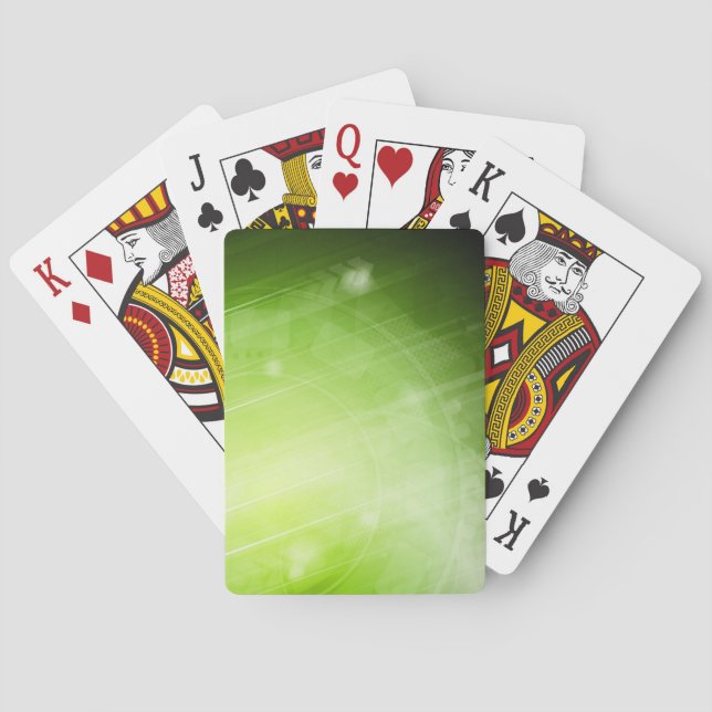 Green light design in hi-tech style playing cards (Back)
