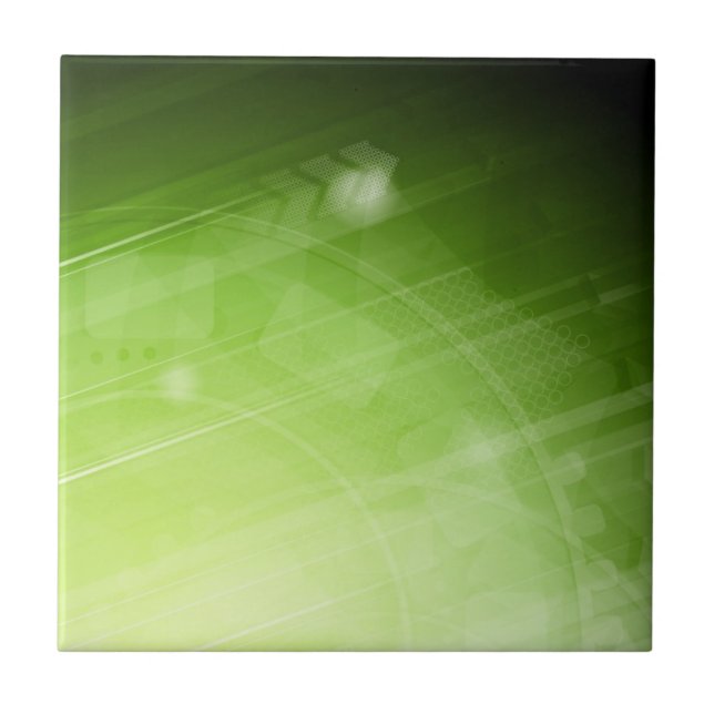 Green light design in hi-tech style tile (Front)