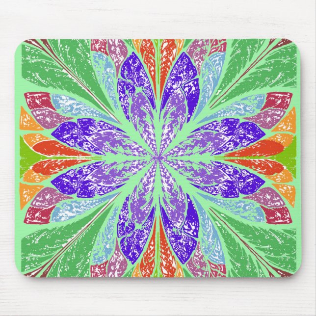 Green Light Leaves Mouse Mat (Front)