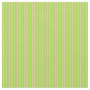 Green & Light Pink Lines Pattern Fabric