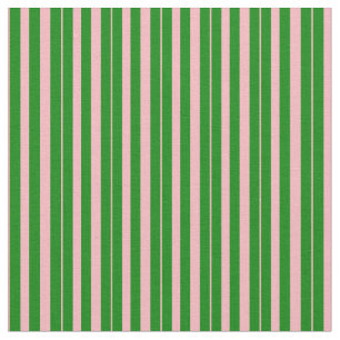Green & Light Pink Striped/Lined Pattern Fabric