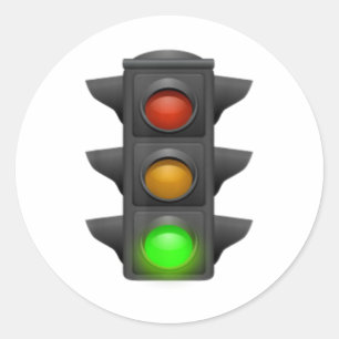 Green light - Traffic light - the light is green Classic Round Sticker