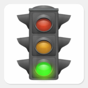 Green light - Traffic light - the light is green Square Sticker