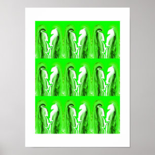 Green lightning poster