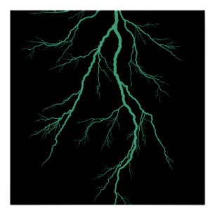 Green lightning poster