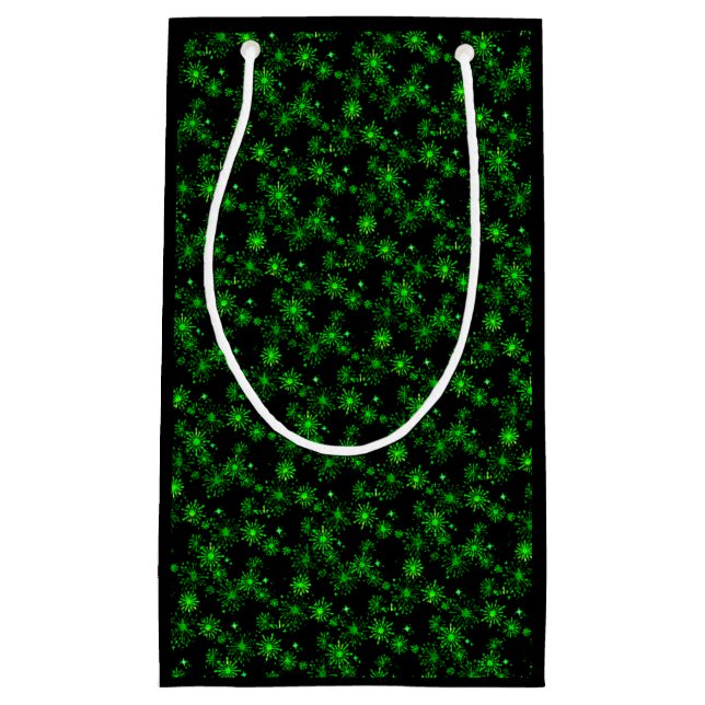 Green Lights Christmas Bag (Black) (Front)