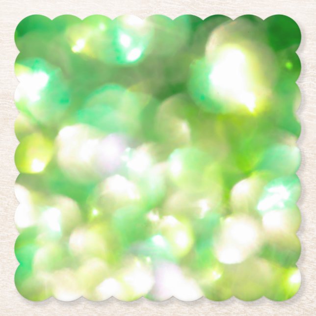 Green Lights Paper Coaster (Front)