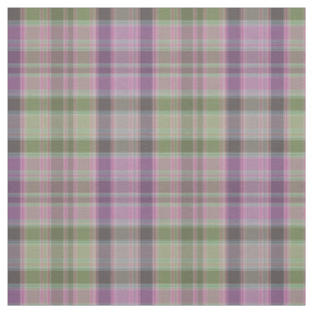 Green, lilac classic tartan. fabric (Swatch)