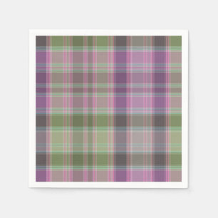 Green, lilac classic tartan. napkin