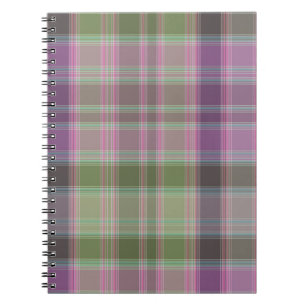Green, lilac classic tartan. notebook