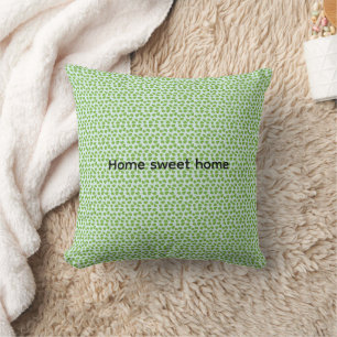 Green lilac leaf with all-over pattern cushion