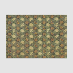 GREEN LILIES WILLIAM MORRIS Tissue Paper