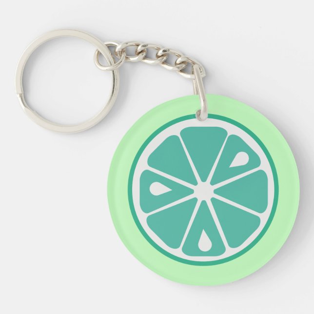 Green Lime Acrylic Keychain (Front)