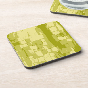 Green lime Modern retro abstract art Coaster
