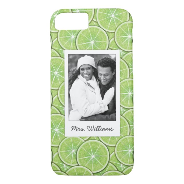 Green Lime Pattern | Add Your Photo Case-Mate iPhone Case (Back)