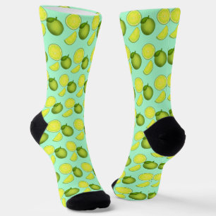 Green Lime Pattern Socks