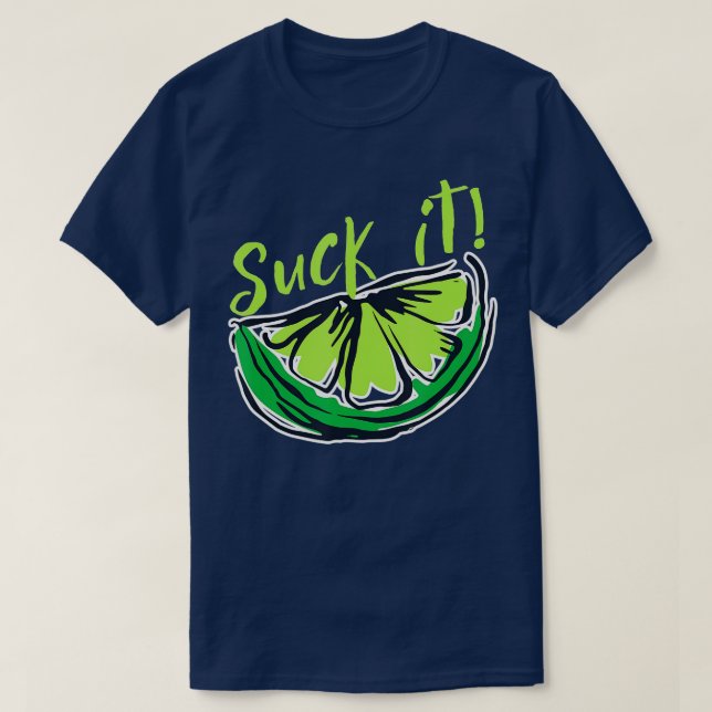 Green Lime Slice Funny Lemon Guacamole Mexico Cinc T-Shirt (Design Front)