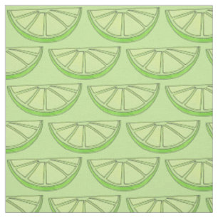 Green Lime Slice Wedge Citrus Fruit Grove Fabric