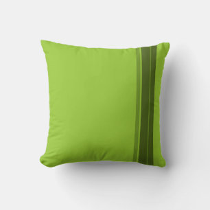 Green Lime Stripes Art Design Abstract Cushion