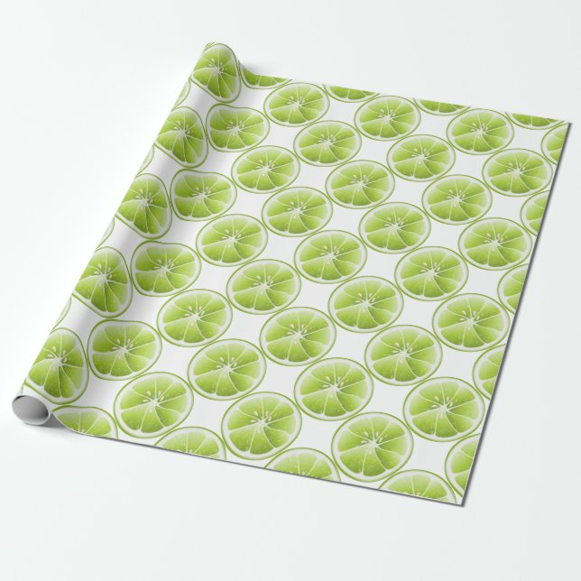 Green Lime Wrapping Paper (Unrolled)