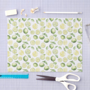 Green Limes Leaves Fruit Tissue Paper