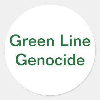Green Line Genocide Hankamer Artjunkhaus Comic Art Classic Round Sticker