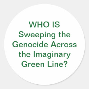 Green Line Genocide Hankamer Artjunkhaus Comic Art Classic Round Sticker