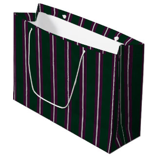 Green Line Pattern Large Gift Bag