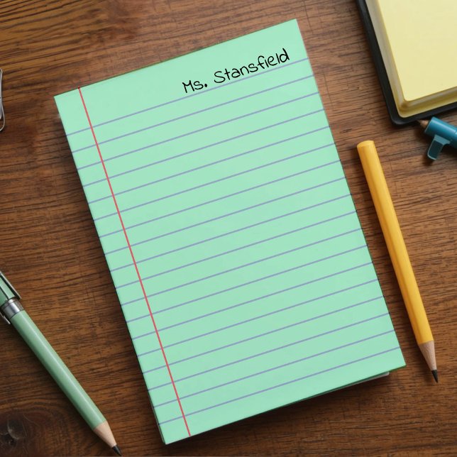 Green Lined Notebook Paper  Post-it Notes (Green Lined Notebook Paper Post-it Notes
)