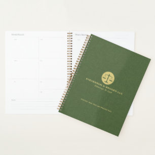 Green Linen Texture Law Scale Planner