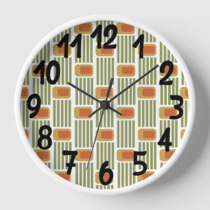 Green Lines and Boxes  Clock