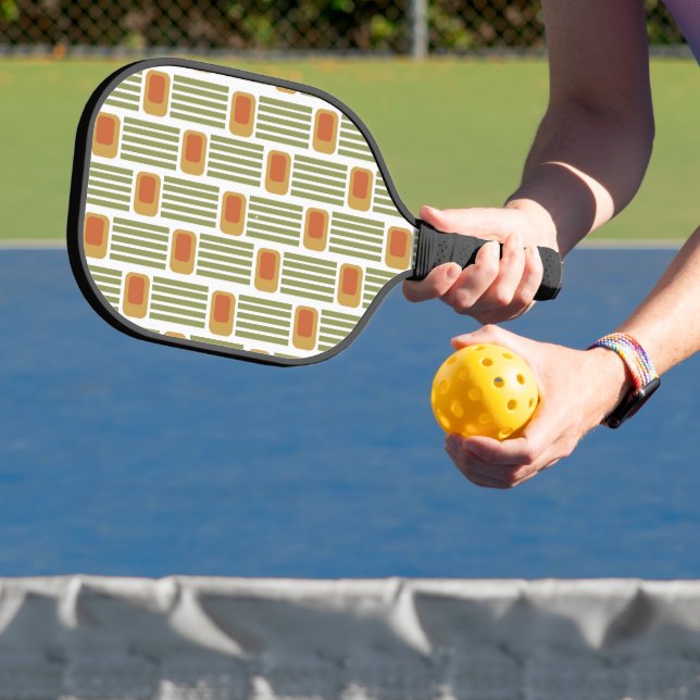 Green Lines and Boxes  Pickleball Paddle (Insitu)