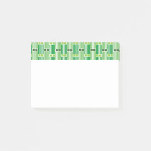 Green Lines and Boxes Post-it Notes