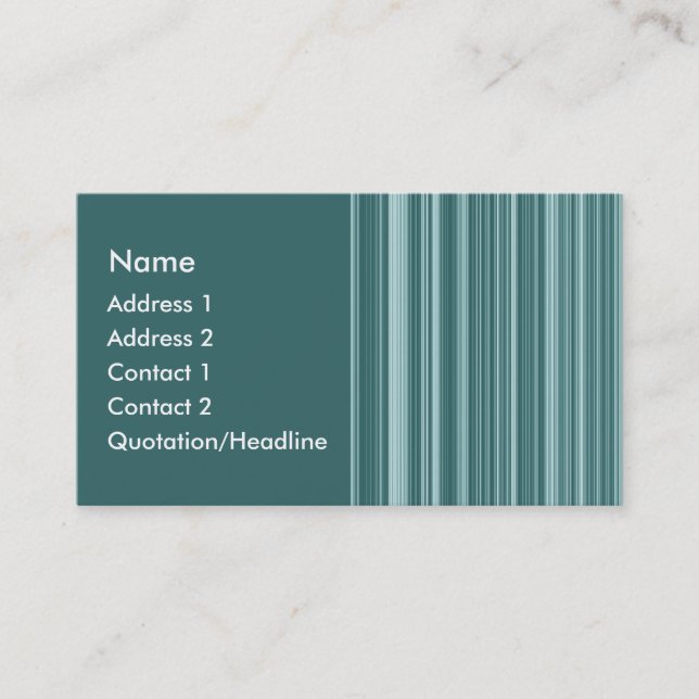 Green Lines Business Card (Front)