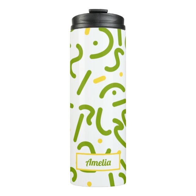 Green Lines Thermal Tumbler (Front)