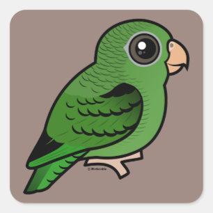 Green Linnie Square Sticker