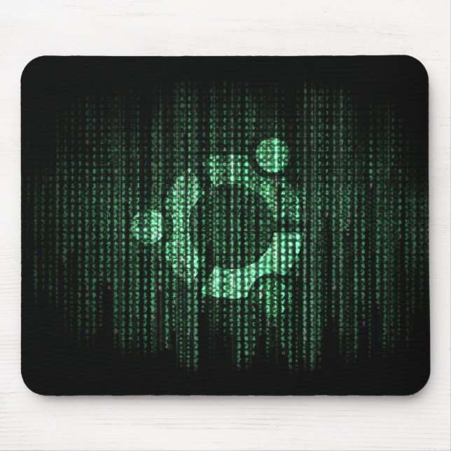Green Linux Terminal Mouse Mat (Front)