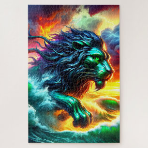 Green Lion Jigsaw Puzzle