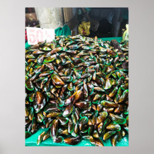 Green Lipped Mussels For Sale Poster